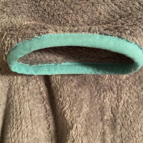 Jachs Cabin Gray with Aqua trim Fleece Pullover Jacket - Picture 9 of 9